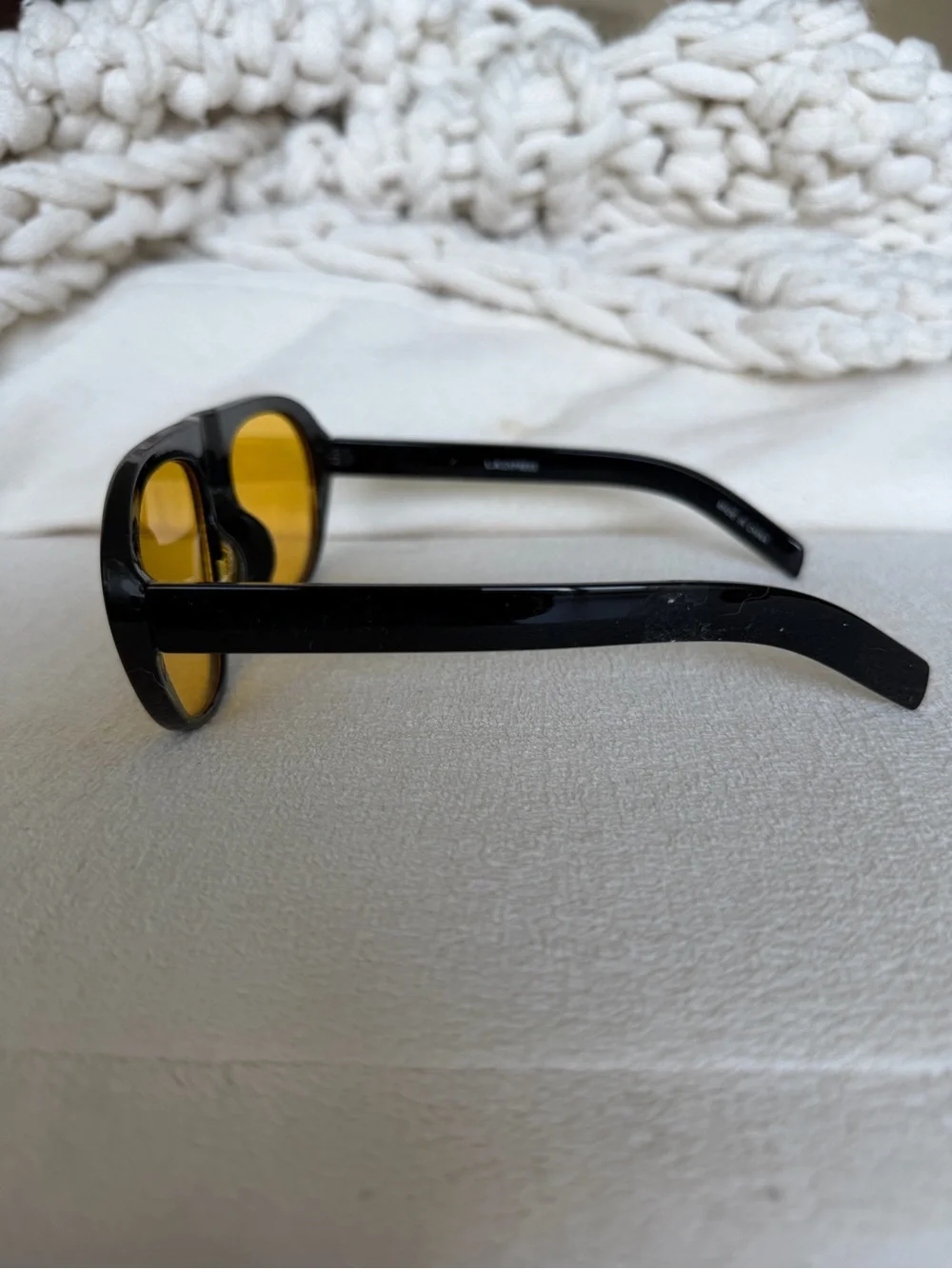 Black Frame Yellow Lens Gaming/VR Glasses - Brand Unknown